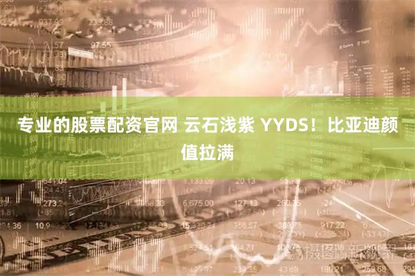 专业的股票配资官网 云石浅紫 YYDS！比亚迪颜值拉满